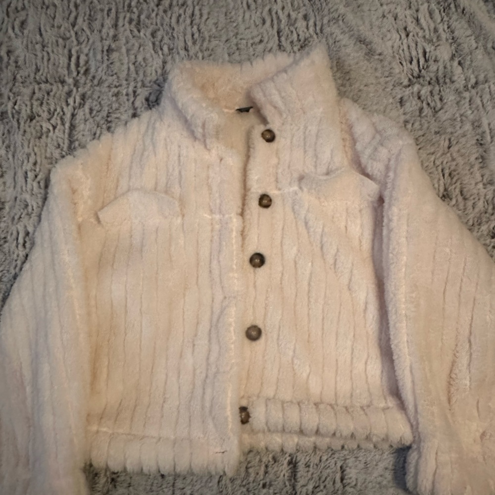 Button front flannel jacket